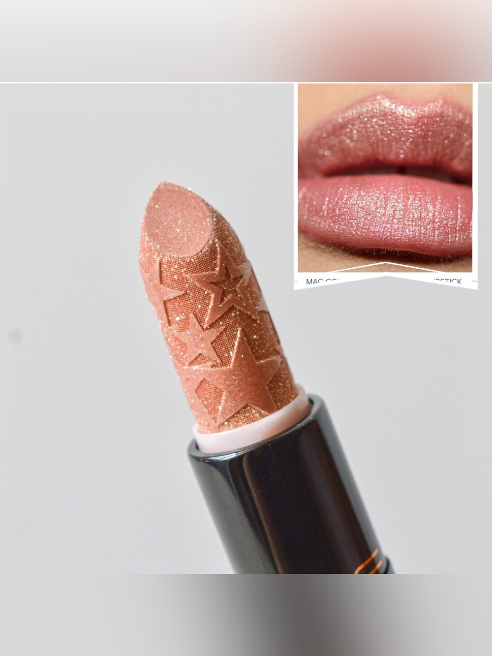 MAC Cosmetics Kiss Of Stars Lipstick *GOLD STAR* Beige Gold Limited Edition New
